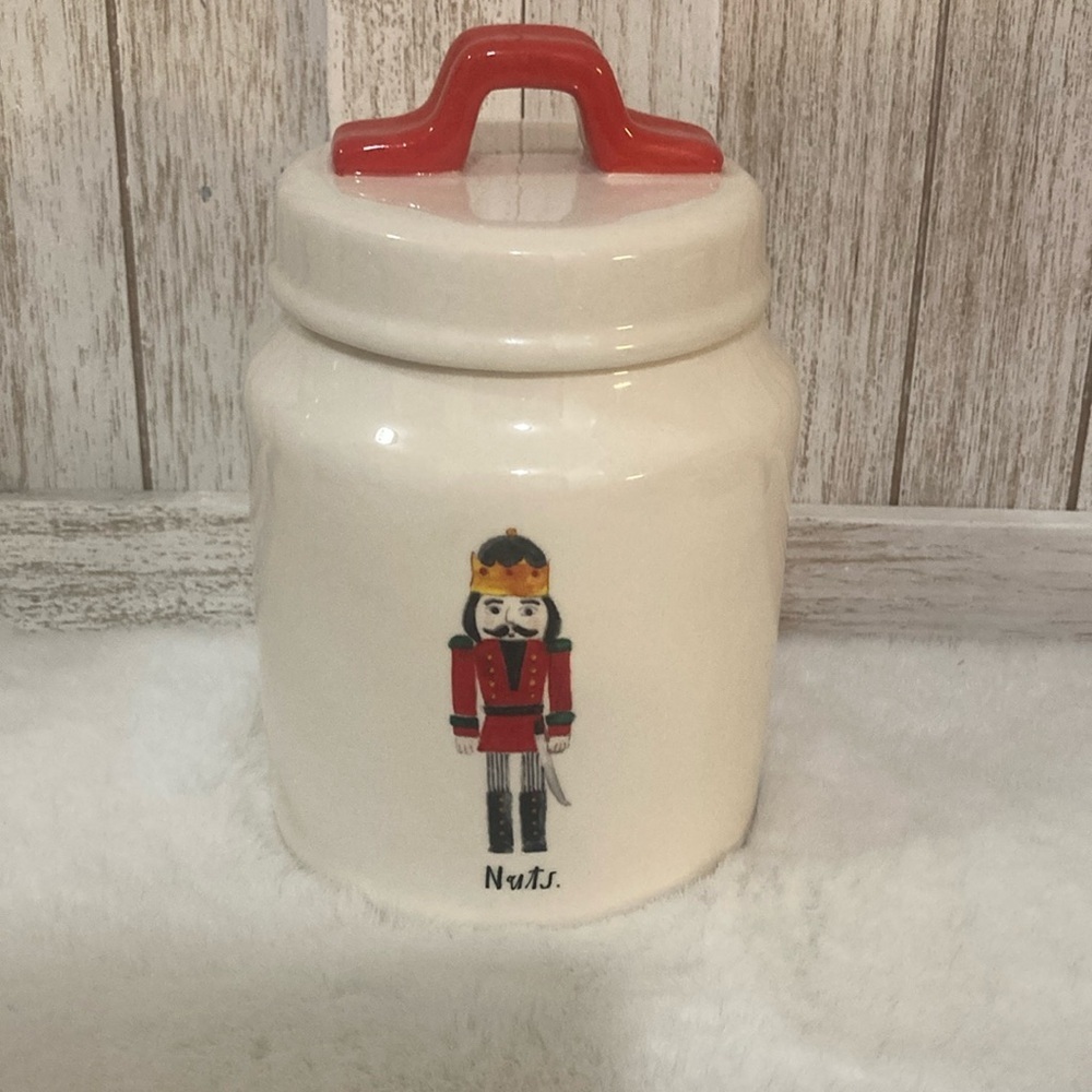 Rae Dunn Nutcracker Nuts Canister
